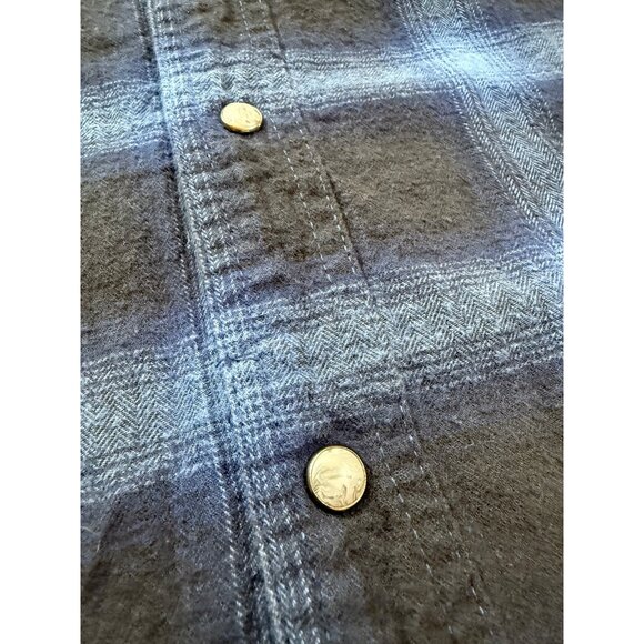 Schmidt Blue & Black Plaid Long Sleeve Button-Up Shirt Size 2XL (bin KK133) - Picture 5 of 8